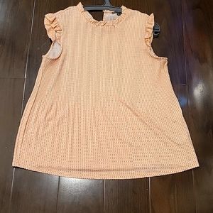 Peach polkadot shirt Adrianna Papell